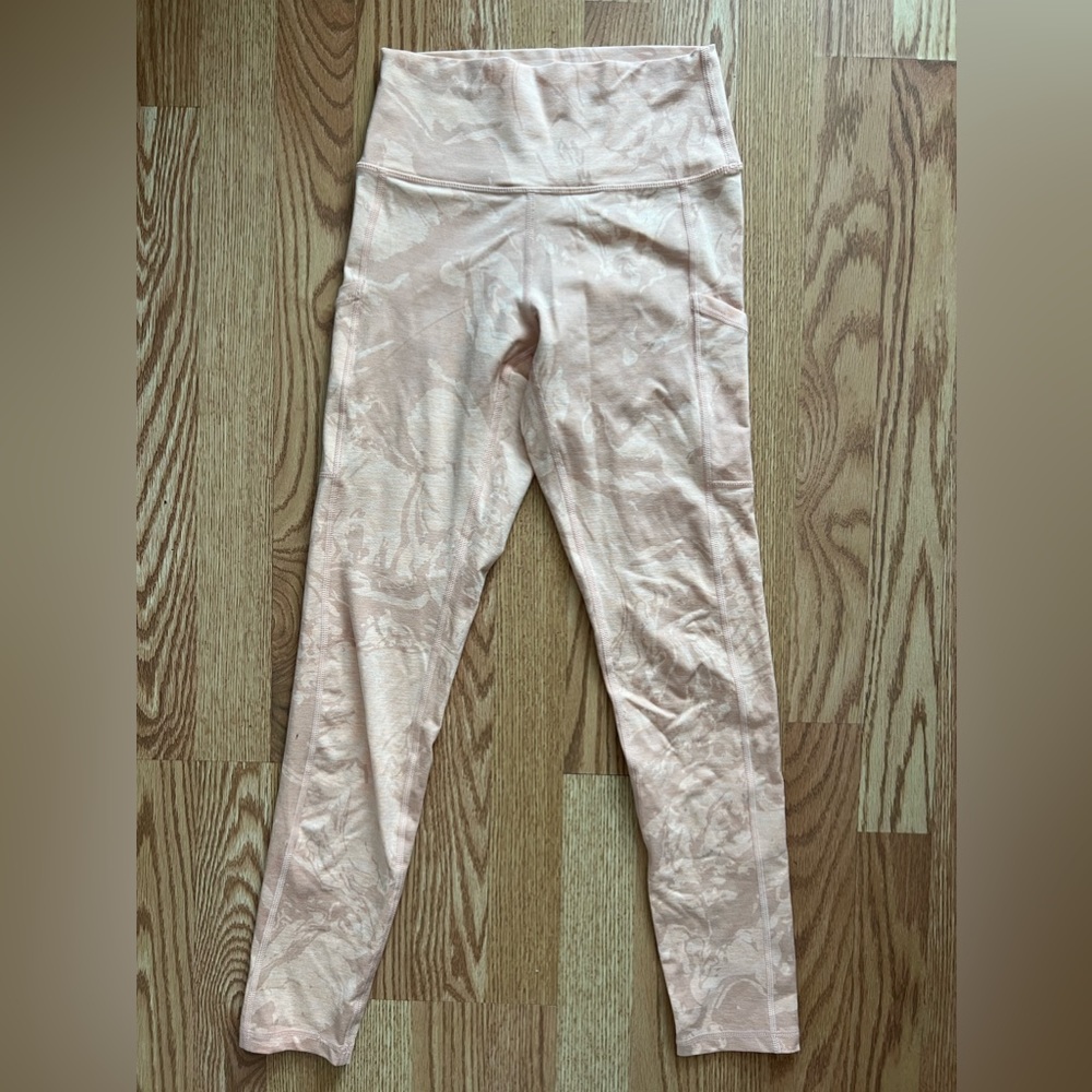 Offline by Aerie Nude Leggings with Leaf Design, Small
